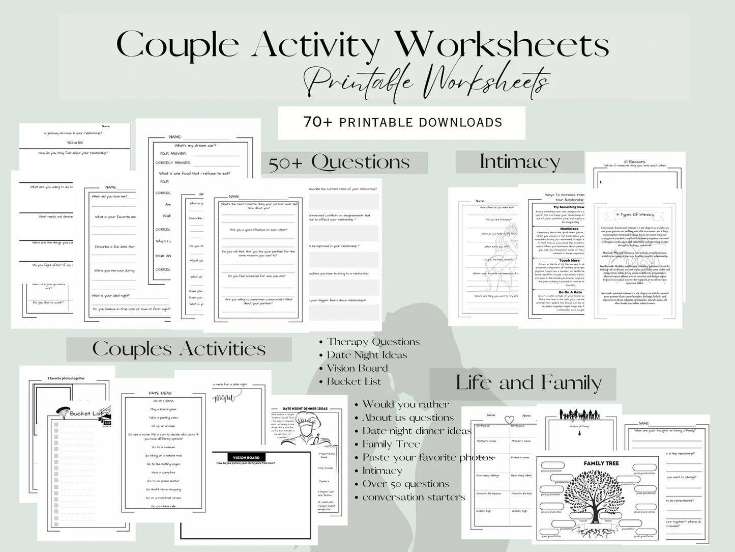 Couples Activity Worksheets