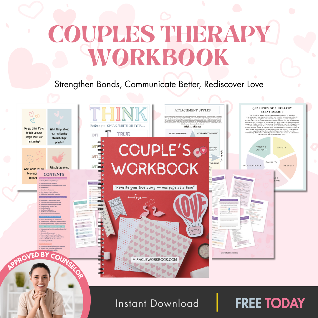 Couples Therapy Workbook – Strengthen Love & Communication