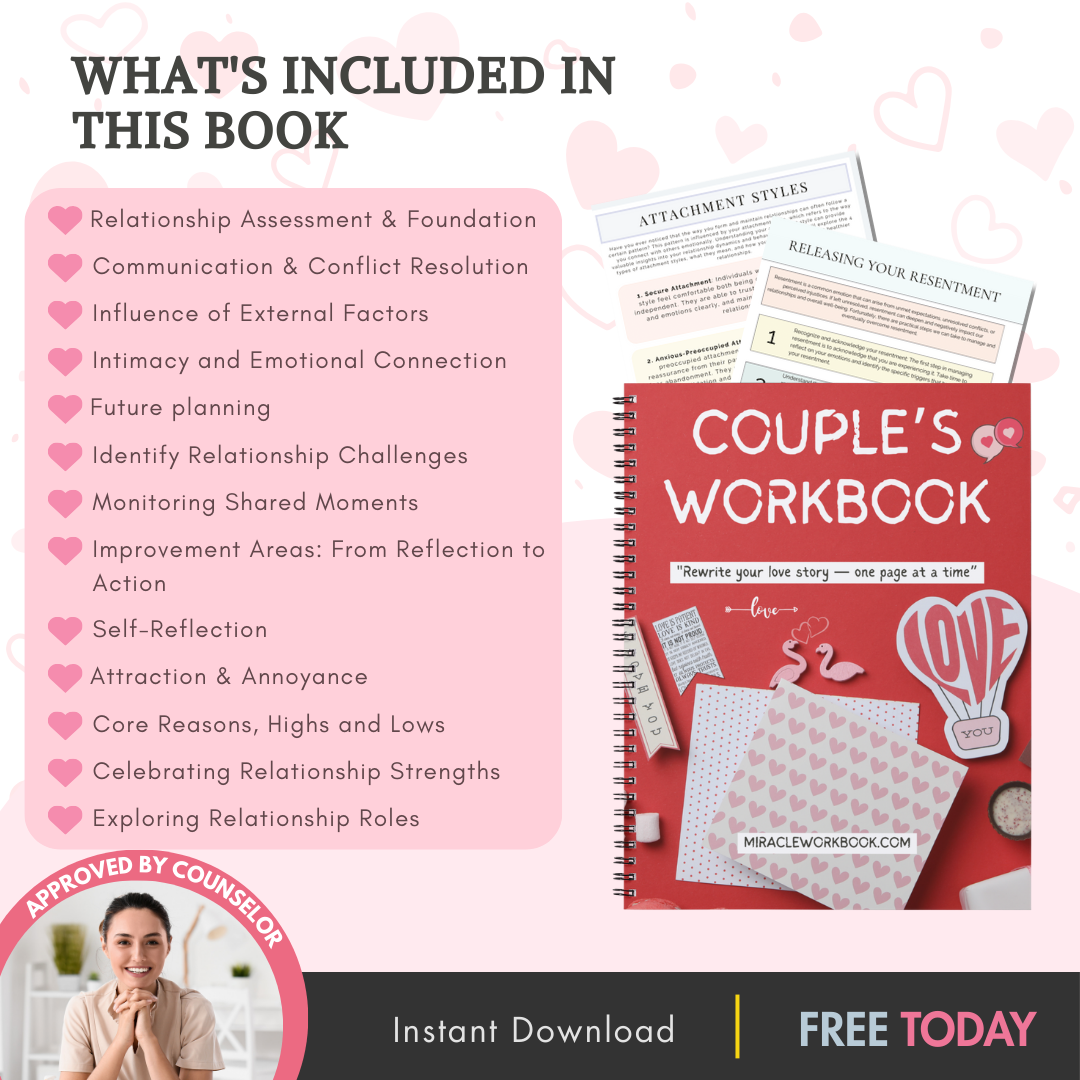 Couples Therapy Workbook – Strengthen Love & Communication